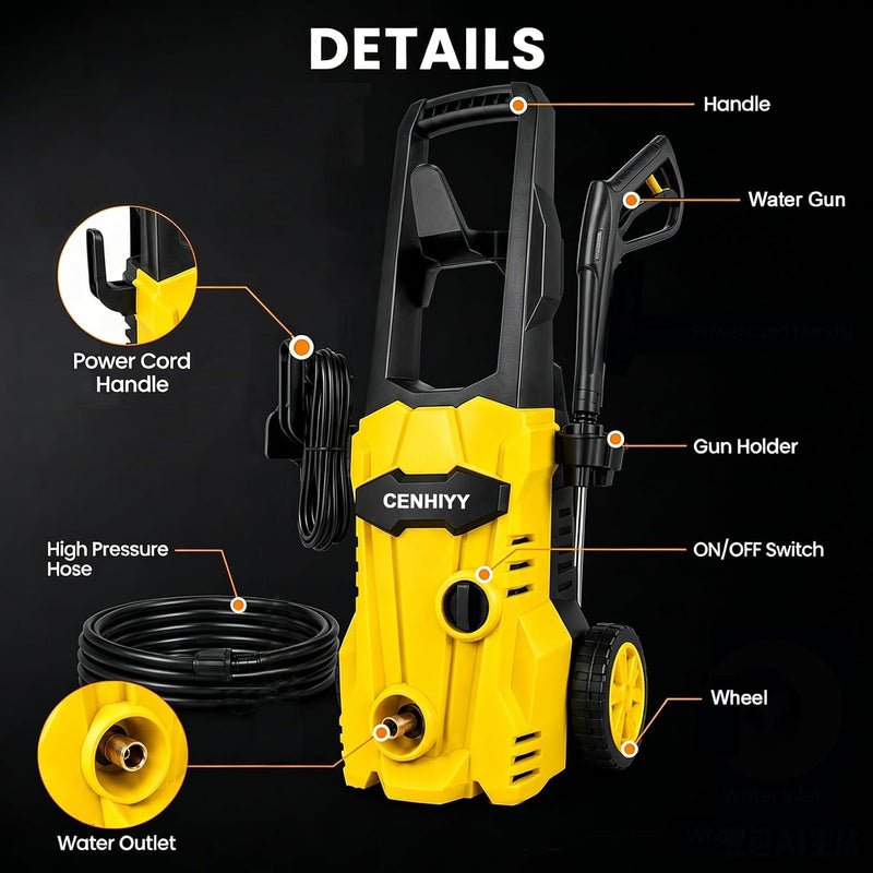 Pressure Washer 1500W 135bar 360L H Jet