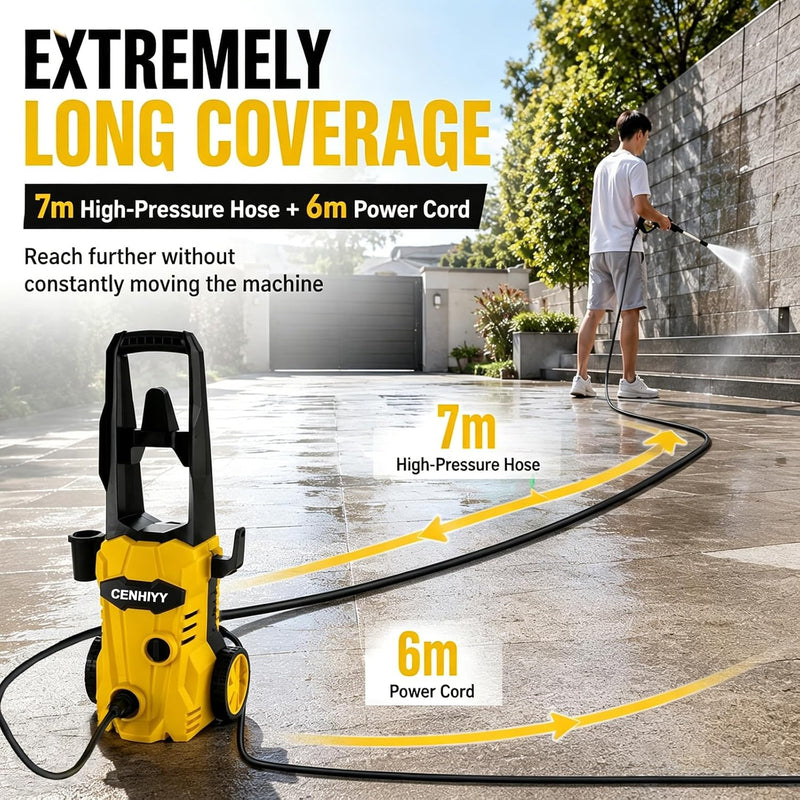 Pressure Washer 1500W 135bar 360L H Jet