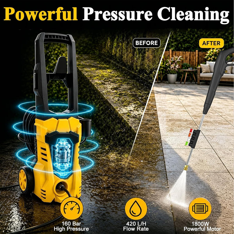 Pressure Washer 1500W 135bar 360L H Jet