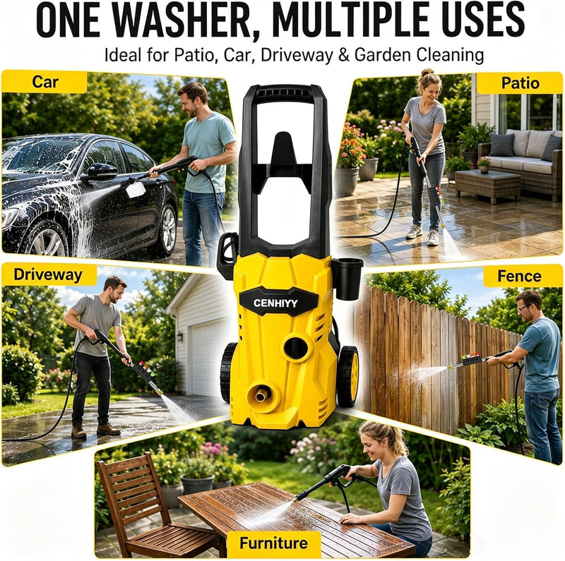 Pressure Washer 1500W 135bar 360L H Jet