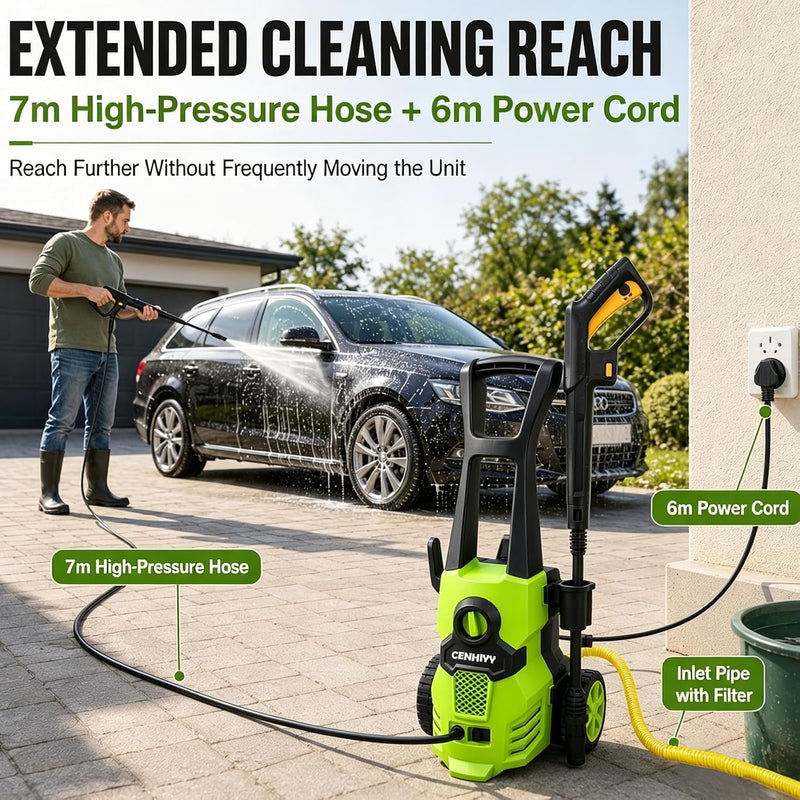 Pressure Washer 1500W 135bar 360L H Jet