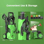 Pressure Washers 1600W Power Jet with 4 Nozzles