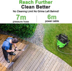 Pressure Washers 1600W Power Jet with 4 Nozzles