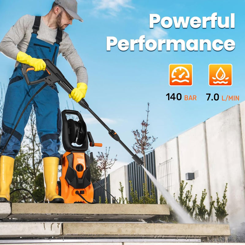 Pressure Washers 1800W 140bar 420L H Jet