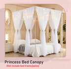 Princess Canopy Bed Curtains Set with Star Light
