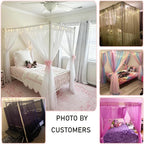 Princess Canopy Bed Curtains Set with Star Light