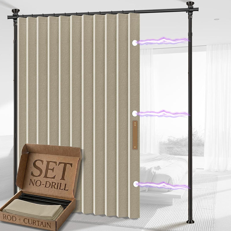 Privacy Curtains for Room Divider with Blackout Soundproof