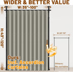 Privacy Curtains for Room Divider with Blackout Soundproof