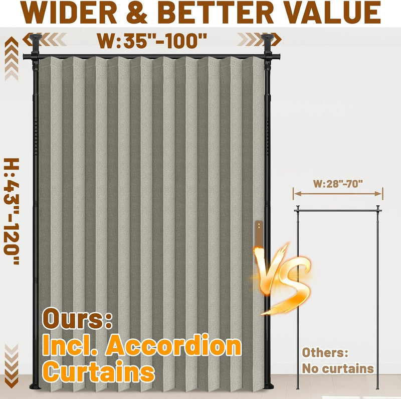 Privacy Curtains for Room Divider with Blackout Soundproof