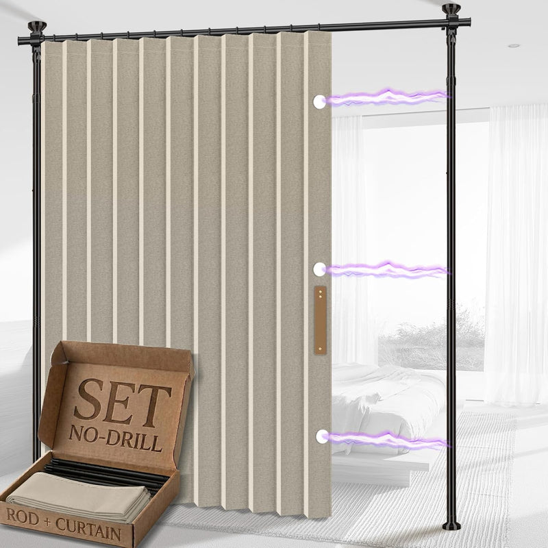 Privacy Curtains for Room Divider with Blackout Soundproof