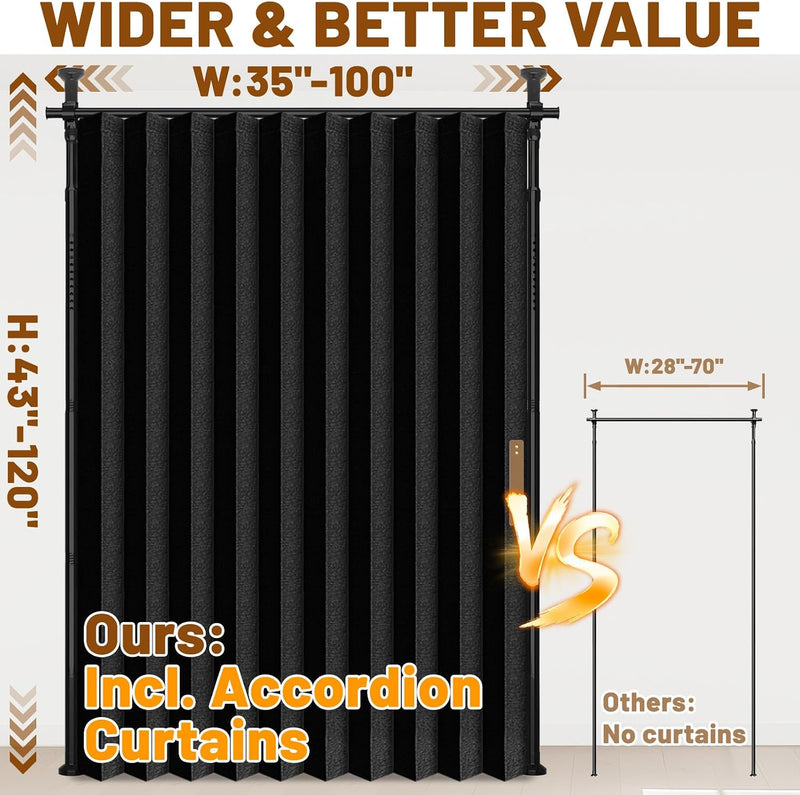 Privacy Curtains for Room Divider with Blackout Soundproof