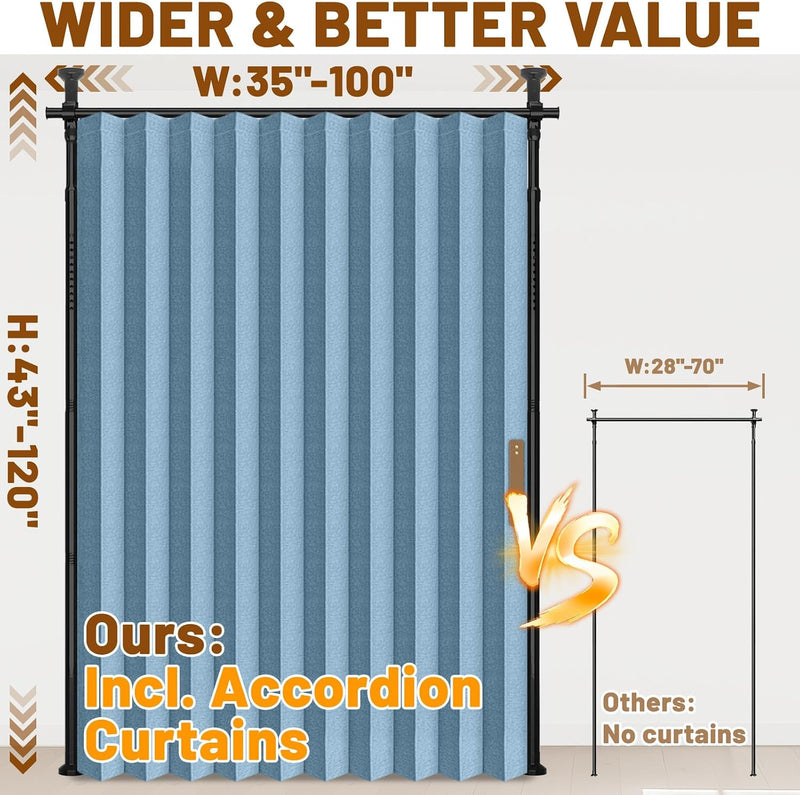 Privacy Curtains for Room Divider with Blackout Soundproof