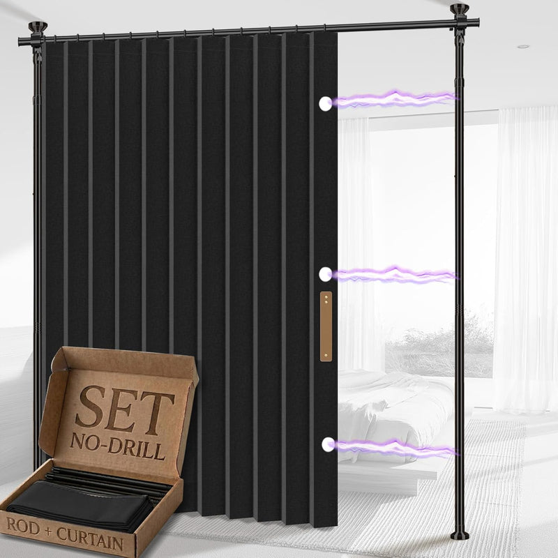 Privacy Curtains for Room Divider with Blackout Soundproof