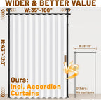 Privacy Curtains for Room Divider with Blackout Soundproof