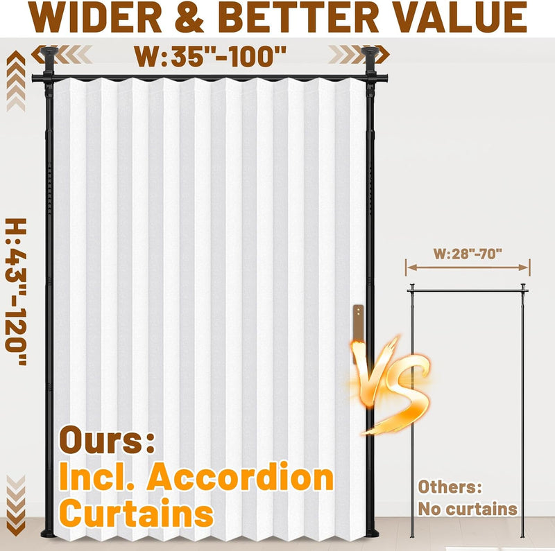 Privacy Curtains for Room Divider with Blackout Soundproof