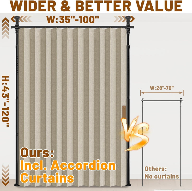 Privacy Curtains for Room Divider with Blackout Soundproof