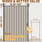 Privacy Curtains for Room Divider with Blackout Soundproof