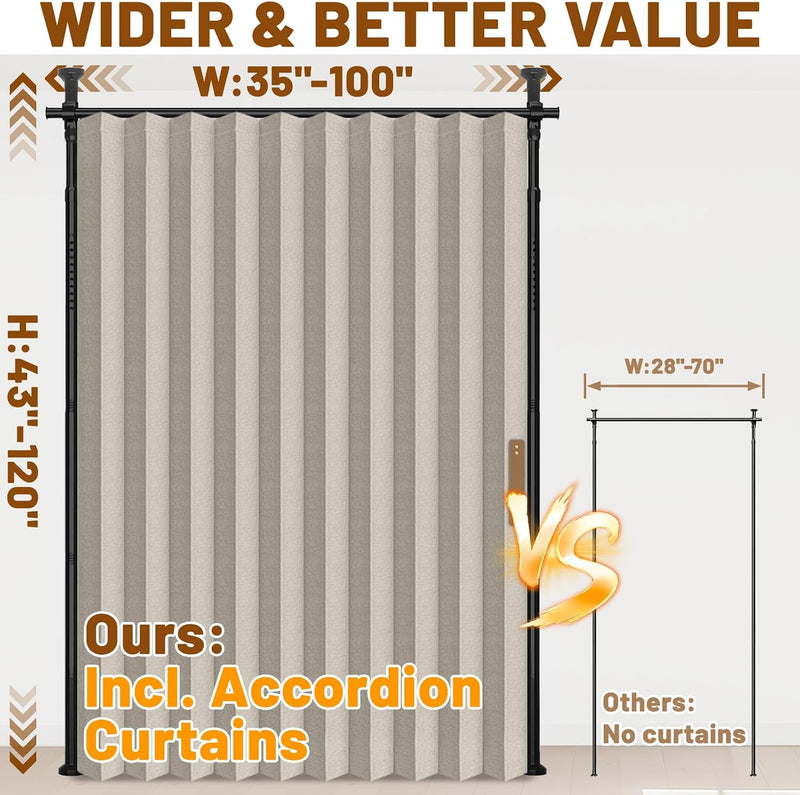 Privacy Curtains for Room Divider with Blackout Soundproof