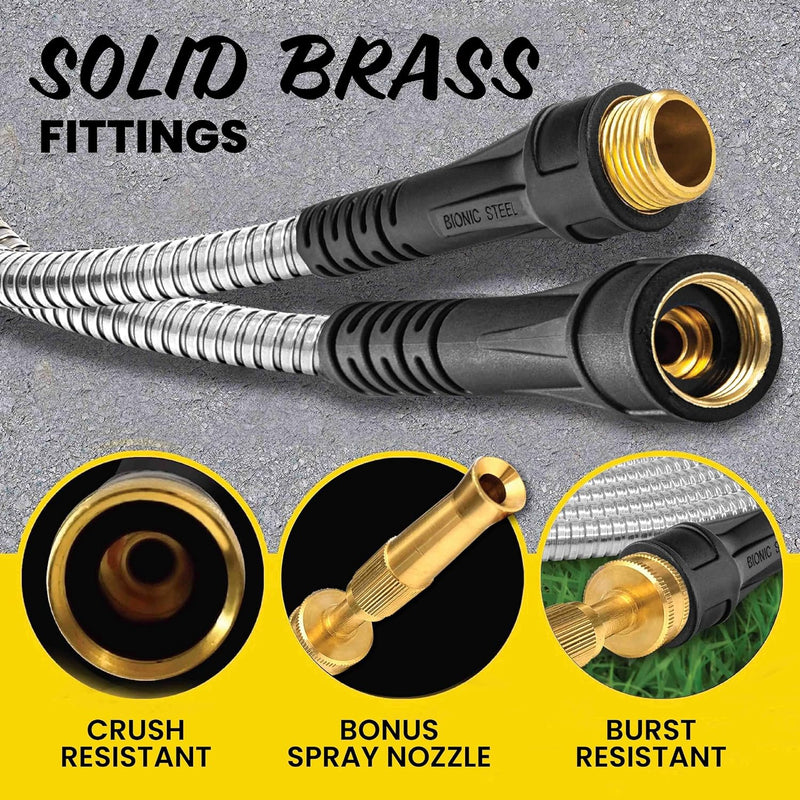 Pro Garden Hose 304 Metal 100 Foot 100
