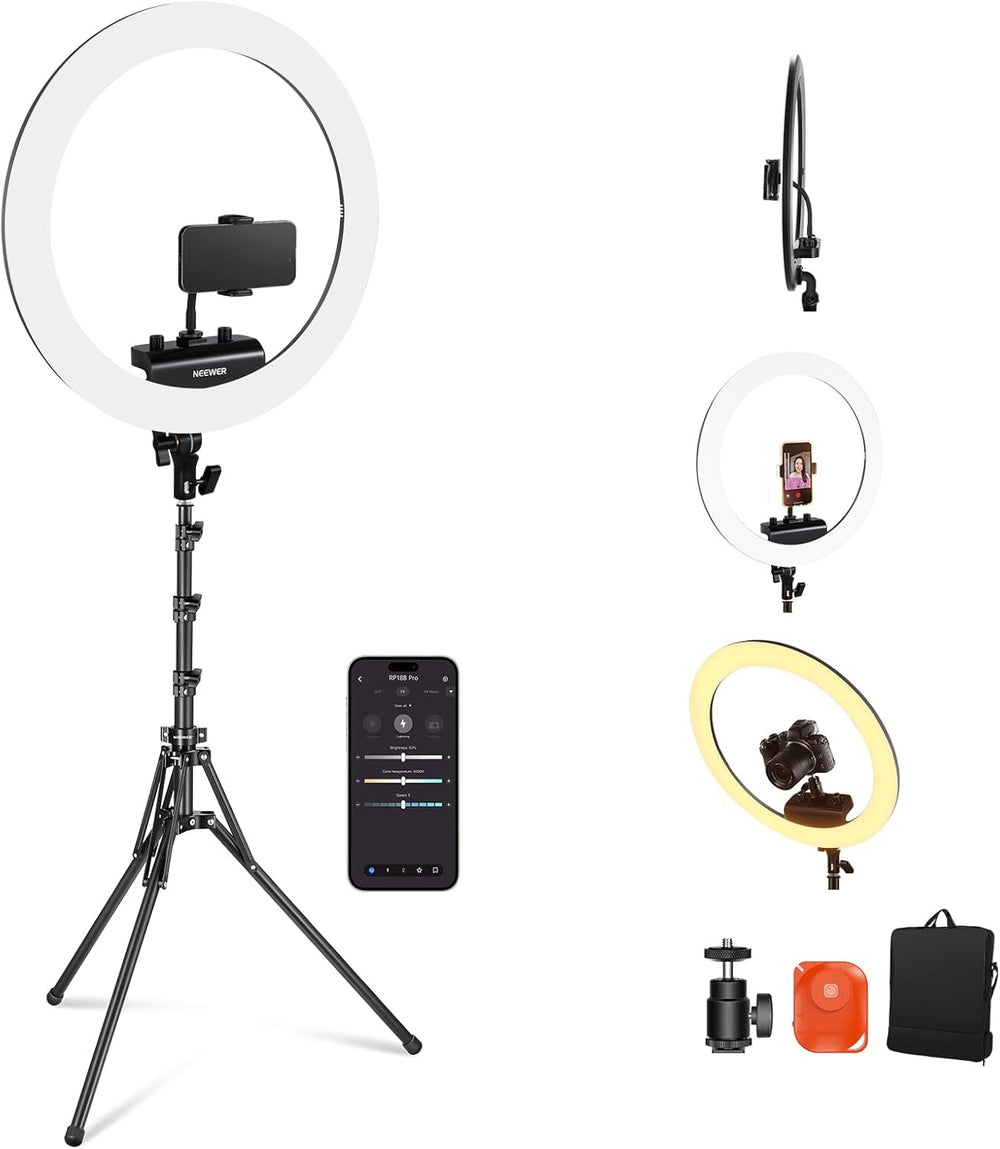 Professional 18 Inch Ring Light with Tripod Stand