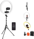 Professional 18 Inch Ring Light with Tripod Stand