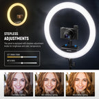 Professional 18 Inch Ring Light with Tripod Stand