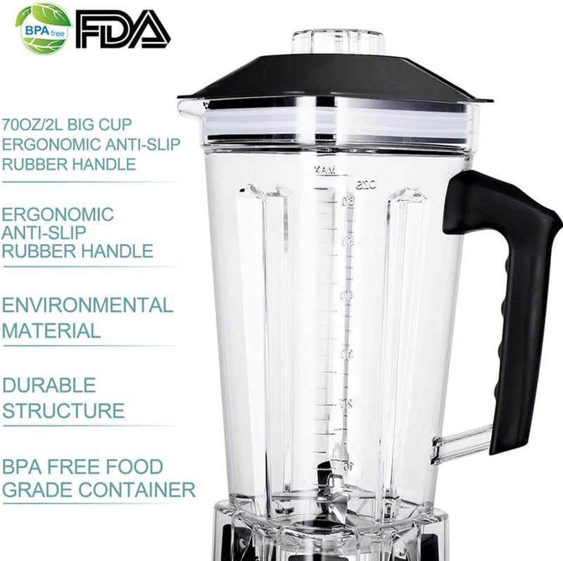 Professional Countertop Blender 2200W High Power Commercial