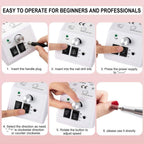 Professional Nail Drill Machine 20000RPM Efile Electric Files