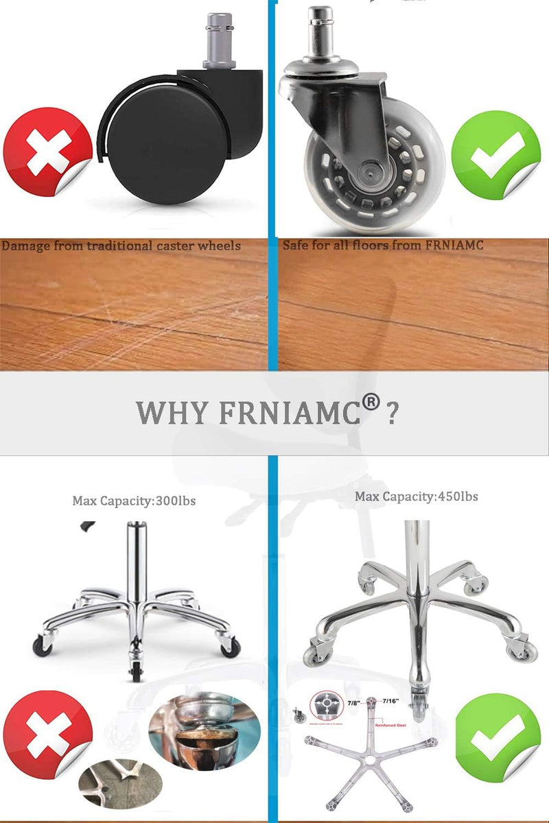 Professional Saddle Stool with Wheels Ergonomic Swivel Height