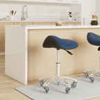 Professional Saddle Stool with Wheels Ergonomic Swivel Rolling