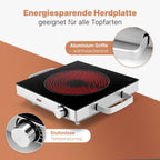 Proficook PC-Ekp Infrared Single Hob Energy-Saving Glass Ceramic