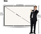 Projector Screen 100 Inch 16:9 HD 4K Wrinkle-Free