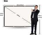 Projector Screen 100 Inch 16:9 HD 4K Wrinkle-Free