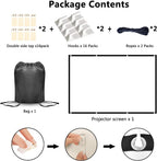 Projector Screen 100 Inch 16:9 HD 4K Wrinkle-Free