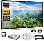 Projector Screen 100 Inch 16:9 HD 4K Wrinkle-Free