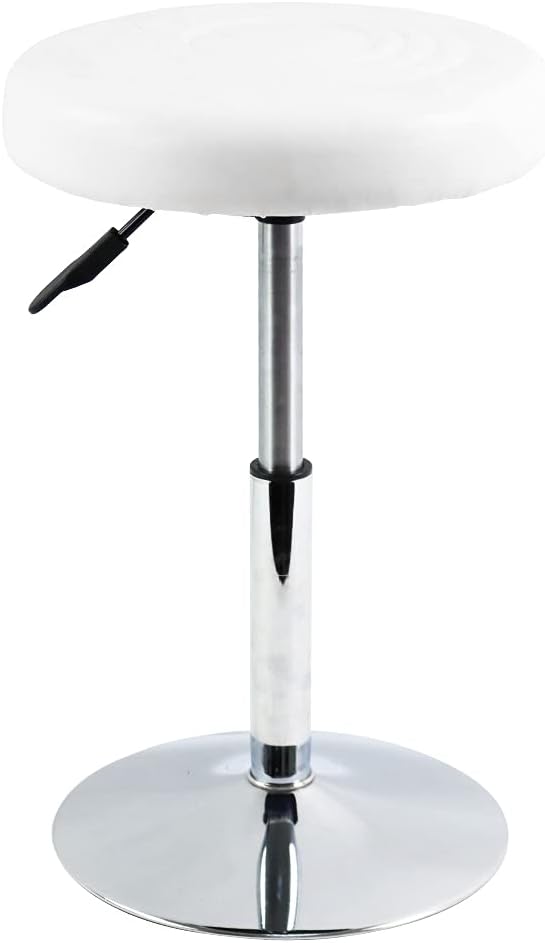 PU Leather Short Round Cushion Spa Stool Height