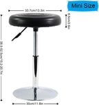 PU Leather Short Round Cushion Spa Stool Height