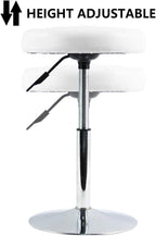 PU Leather Short Round Cushion Spa Stool Height