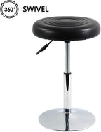 PU Leather Short Round Cushion Spa Stool Height