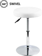 PU Leather Short Round Cushion Spa Stool Height