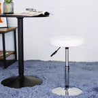 PU Leather Short Round Cushion Spa Stool Height