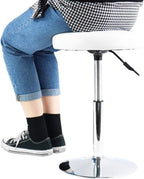PU Leather Short Round Cushion Spa Stool Height