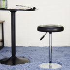 PU Leather Short Round Cushion Spa Stool Height