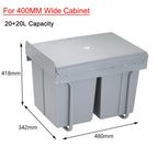 Pull Out Kitchen Bin 40L Under Sink Bins