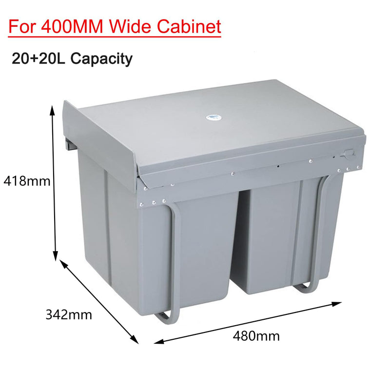 Pull Out Kitchen Bin 40L Under Sink Bins