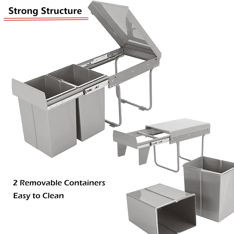 Pull Out Kitchen Bin 40L Under Sink Bins