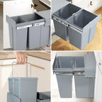 Pull Out Kitchen Bin 40L Under Sink Bins