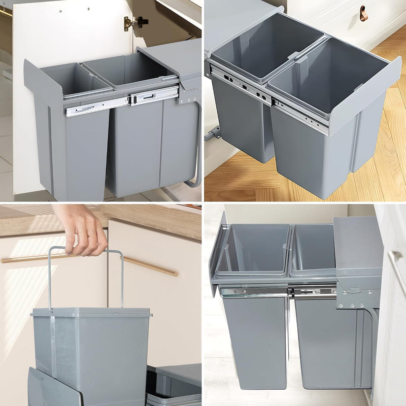 Pull Out Kitchen Bin 40L Under Sink Bins