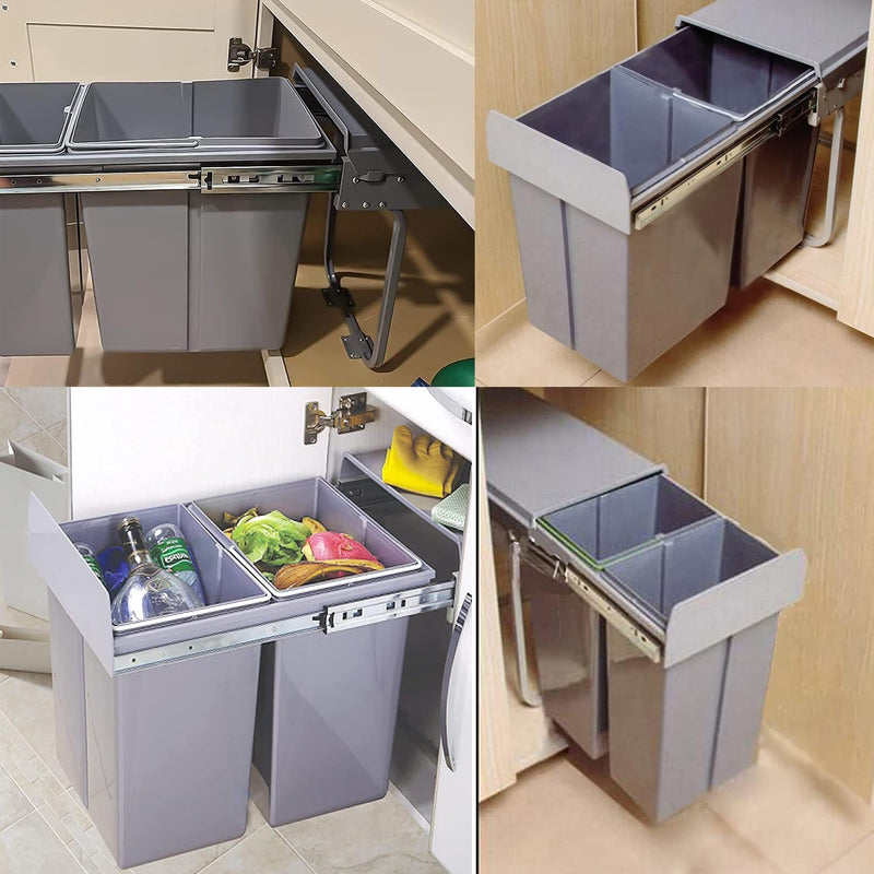 Pull Out Kitchen Bin 40L Under Sink Bins