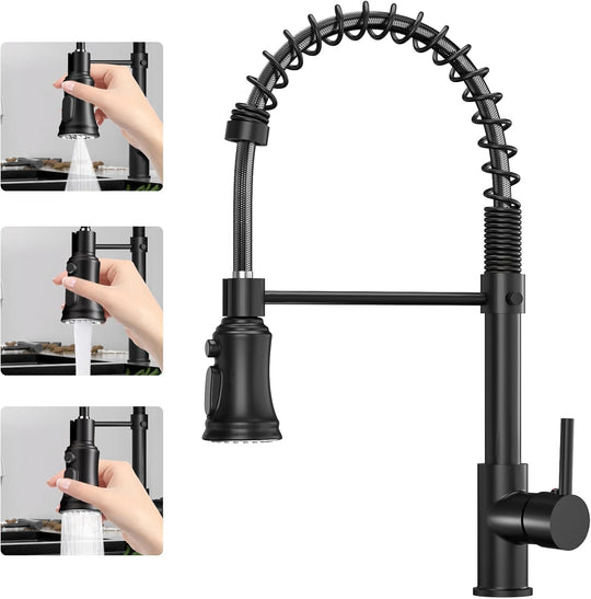 Pull Out Kitchen Mixer Tap Swivel 3 Spray
